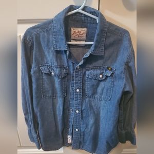 Lucky Brand Boy Blue Jean Long Sleeve Shirt - Size 5